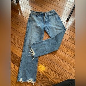 AGOLDE Riley crop high rise straight jeans size 29 NWT